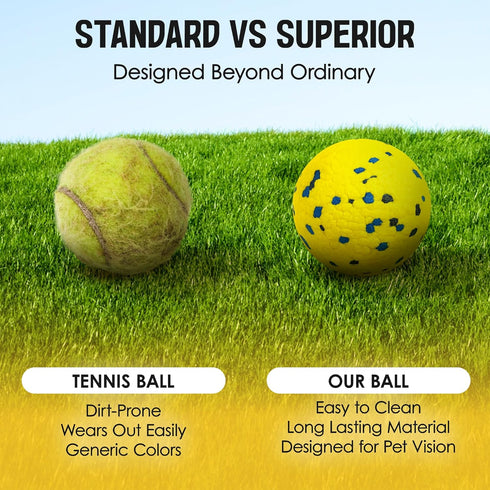 Synra 2.75", 3 Vila Rubber Balls, Super Bouncy Puppy Balls, Chew, Exercise and Activity Tool for Medium Dogs Miniature