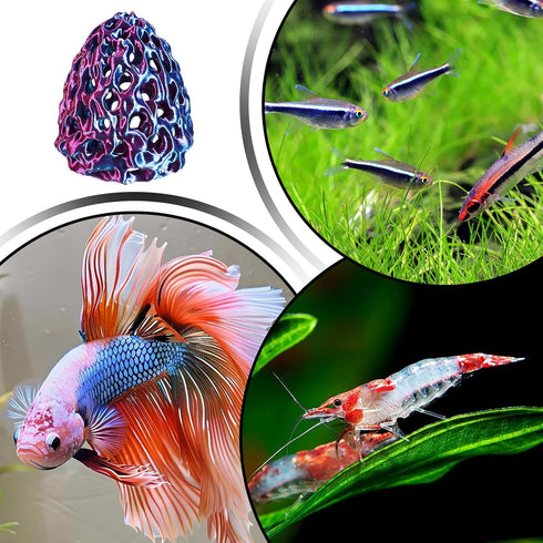Generic Shrimp Cave,Simulated Porous Coral Stone Shrimp Shelter - Aquarium Caves with Suction Cup - for Guppy Terrarium