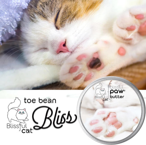 2 oz. The Blissful Cat Paw Butter, Moisturizer for Dry Paw Pads, Softens and Protects Rough Feet, Versatile, Lick-Safe