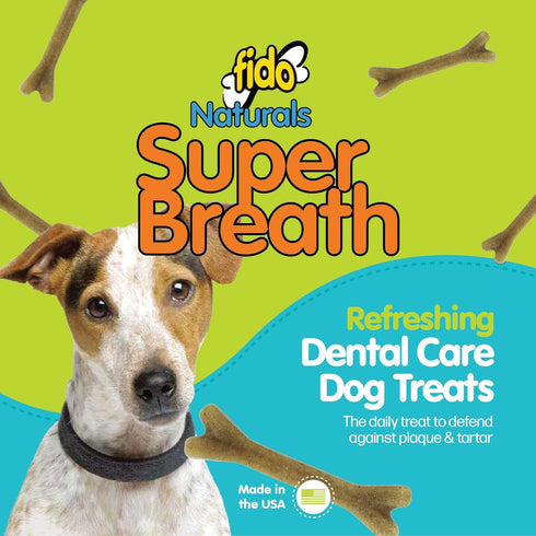 Super Breath Dental Care Bones for Dogs - 13 Count Small Dog Treats, Made in USA, Freshens Breath