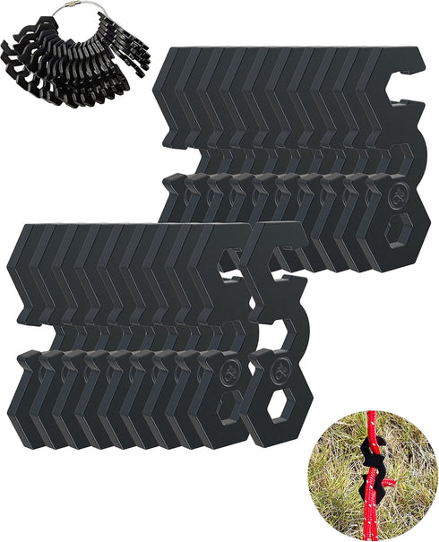 NACETURE Aluminum Alloy Rope Tensioner, Camping Tent Guyline Cord Adjuster for Hiking, Backpacking