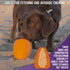 Chew King Premium Treat Dog Toy, Extremely Durable Natural Rubber, Bacon Flavored, Orange, X-Large