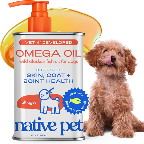 Native Pet Omega 3 Fish Oil for Dogs & Cats Wild Alaskan