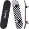 WhiteFang Complete Skateboard for Beginners, 31 x 7.88, 7 Layer Canadian Maple, Double Kick Concave