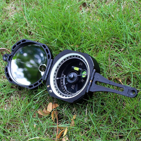 SVBONY Camping Military Compass, Pocket Transit Multifunction Lensatic Sighting Waterproof with Strap