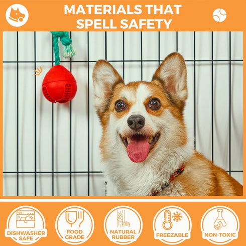 Fossa 4-in-1 Crate Entertaining Puzzle Chew Toy for Dogs, Upgrade Crate Training Aids, Food Treat Dispensing Toy