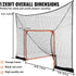 VEVOR Portable Lacrosse Goal with Carry Bag, Hockey Net Backstop for Youth and Adults