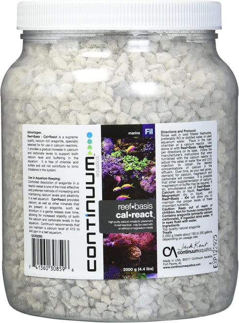Continuum Aquatics Reef Basis Cal React – Calcium Media for Reef Reactor