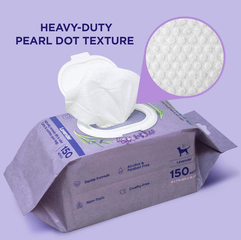 Calming Dog Wipes - Lavender Scented - 150 Wipes