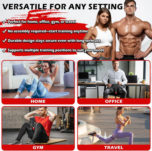 3rd 0-100 lbs Gen Inner Thigh Leg Exercisers Adjustable Resistance with Leg Straps Band Pelvic Floor Kegel Hip Exercise