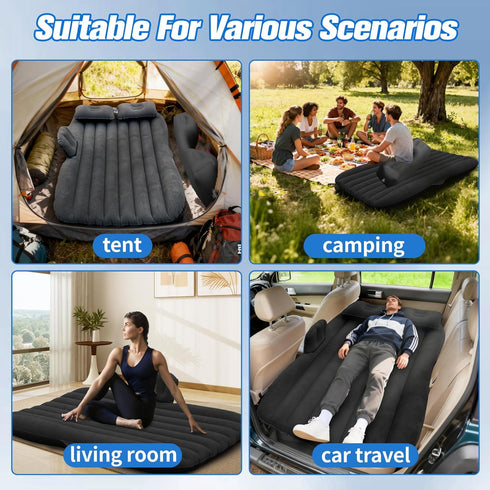 Pump,55(L) 35(W) Onirii Inflatable Car Air Mattress Back Seat Bed with Air x Portable Thickened Car Travel Camping