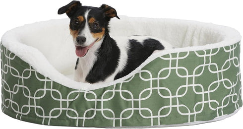 MidWest Homes Orthopedic Egg-Crate Nesting Pet Bed, Medium, Green with Teflon Fabric Protector