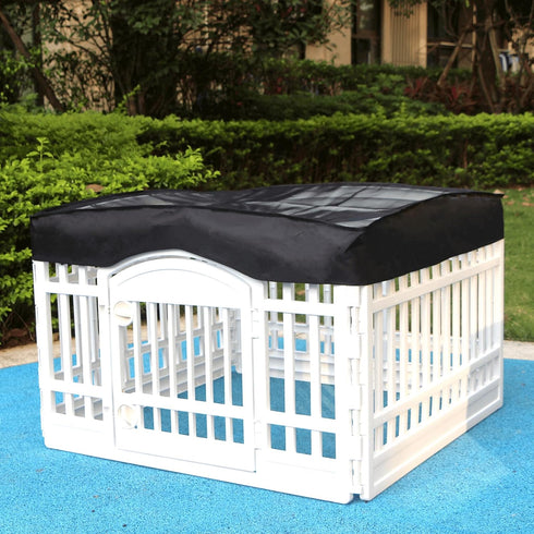 Dog Playpen Mesh Top Cover - 36" Inch Pet Playpen Cover, Ideal for Indoor/Outdoor Use (Pure Black)