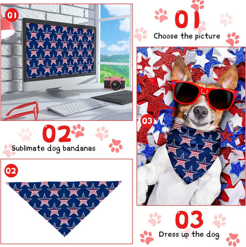 100 Pets(25.6 17.7 17.7 Inch) Kacctyen Pieces Dog Bandanas Bulk Plain Blank Heat Transfer Triangle Dog Bibs Washable