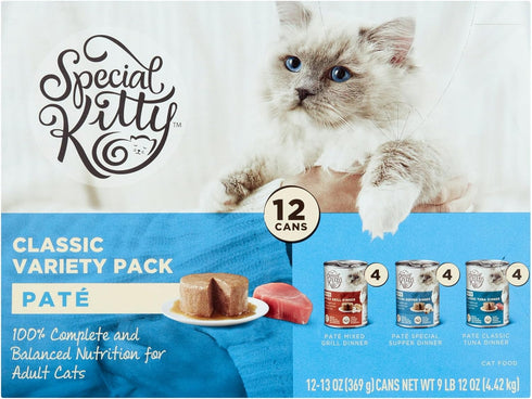 FYNORI Beef & Tuna Flavor Pate Wet Cat Food Variety Pack for Kitten,