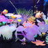 Cayway 6 Pack Aquarium Fish Tank Glowing Simulation Coral Plant Ornaments, Glowing Silicone Mushroom Lotus