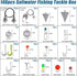 Saltwater Fishing Gear Set with Lures, Hooks, Pyramid Weights, Sinkers, Slides, Circle Hooks, Swivels, Floats, Beads