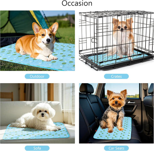 DELIFUR Cat Cooling Mat- Pet Cooling Mat Outdoor for Dogs Self Cooling Pad for Kitten Cat Puppy Machine Washable