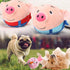 2024 New Update Cute Active Moving Pet Plush Toy - Interactive Squeaky Rolling Talking Ball Toy, Washable Pig