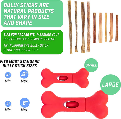 GoSports Chew Champ Bully Stick Holder for Dogs - Securely Holds Bully Sticks to Help Prevent Choking - 6 in or 8 in