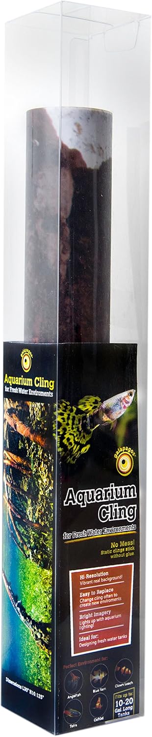 Galápagos (05410) Aquarium Background Clings, 10.125" x 30", Mangrove Design