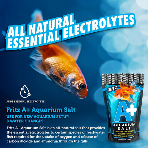 Fritz Aquatics A+ Aquarium Salt Treatment for Freshwater Fish, 2 lbs