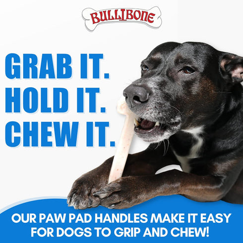 Bullibone Nylon Dog Chew Toy, Large Peanut Butter Flavor, Improves Dental Hygiene, Easy Grip, Single