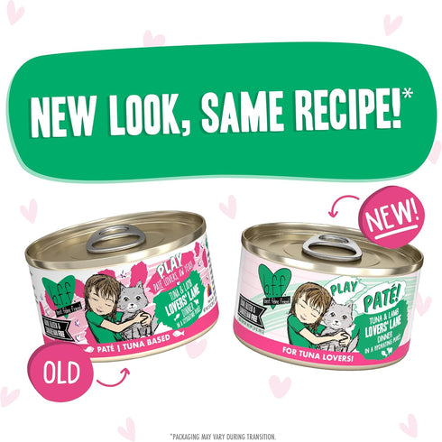 B.F.F. PLAY - Best Feline Friend Paté Lovers, Tuna & Lamb Lovers' Lane, 2.8oz Can, Pack of 12