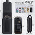 RXW Molle Phone Pouch Tactical Phone Holster Universal Dual Cell Phone Holder Utility EDC Pouch with US Flag Patch