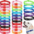 Amylove 27 Pcs Adjustable Nylon Dog Collar Bulk for Small Medium Dogs, 9 Colors with Quick Release Buckle for Daily Walk