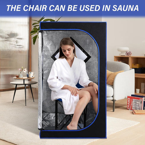 Backpack ZONEMEL Portable Fast Folding Chair, Ideal for Sauna, Fishing, Lightweight Compact Chairs, Grey