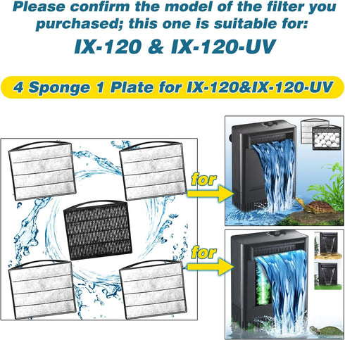 IX-120 IX-120 4pcs 1Pcs IX-120 IX-120 TARARIUM Aquarium Filters Accessories for Large Filter & U-V Sponge Clip Ceramic