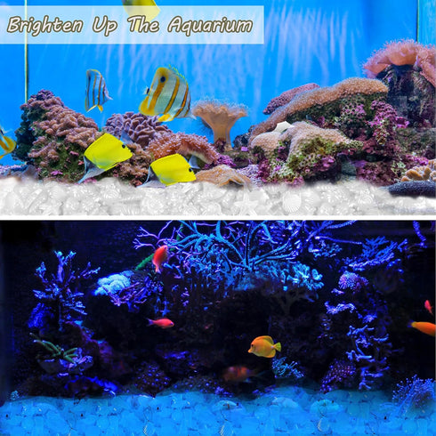 300pc Glow in The Dark Rocks for Fish Tank - Luminous Stones for Aquarium, Garden, Ponds Decor, White