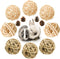 8 Pcs Small Animals Play Balls - Rolling Activity Chew Toys for Rabbits Guinea Pigs Chinchilla Bunny Natural Balls