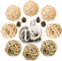 8 Pcs Small Animals Play Balls - Rolling Activity Chew Toys for Rabbits Guinea Pigs Chinchilla Bunny Natural Balls