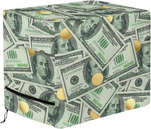 Xumfabuy Rolling Cooler Cart Cover Dollar Print Ice Chest Cover Fits Most Outdoor