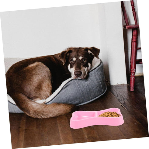 Beavorty Pet Bowl Cat Water Bowls Dog Food Container Practical Dog Bowl Dog Food Holder Dog Feeding Bowls Dog Double Bowls Dog Bowls Puppy Dog Feeder Small and Medium Dogs The Dog Plastic