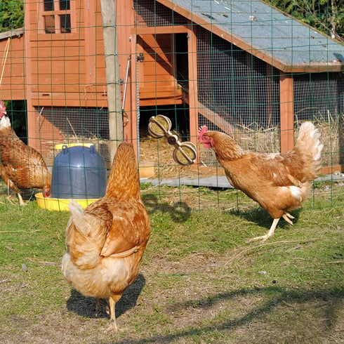 BingegePet Chicken Coop Accessories, Wooden Chicken Feeding Rotating Toys, Chicken Feeders, Enrichment Toys for Hens