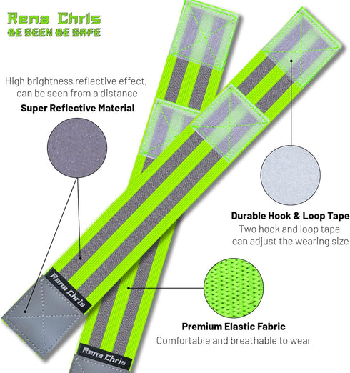High Visibility Reflective Running Gear, Reflective Sash, Night Jogging Safety Gear for Women, Reflective Belt and