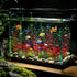 QUOZUO 3pcs Aquarium Large Plants Decoration, Aquarium Decorations Artificial Plastic Plants, Dark Red Fish Tank
