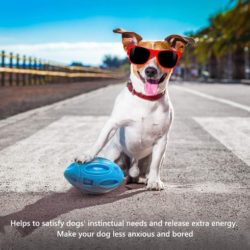 EASTBLUE Squeaky Dog Toys for Aggressive Chewers, Rubber Puppy Chew Ball with Squeaker, Durable Pet Toy