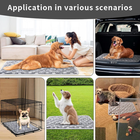Dog Crate Mats - Soft Reversible Dog Bed Mat, 24x16 Inch, Machine Washable for Small Dogs