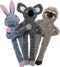 BUYPOW 3pack No Stuffing Dog Toys for Large Dogs, Plush Teething Toys to