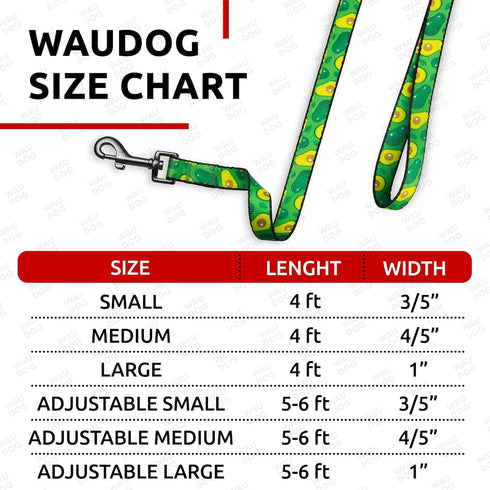 WAUDOG Nylon Dog Leash for Small Medium Dogs | 4 Ft Strong Heavy Duty Leash for Large Breed Dogs