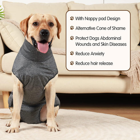 HEYWEAN Full Body Dog Diaper, Puppy Nappies for Male Female Dogs, Physiological Surgery Recovery Suit