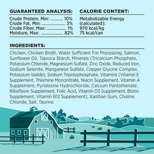 BIXBI Liberty Canned Wet Cat Food, Grain Free, Chicken and Salmon Recipe, 2.75 Ounce, Pack of 24