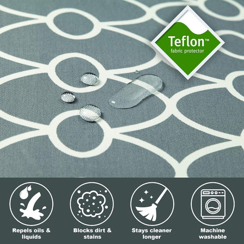 MidWest Homes for Pets Quiet Time Dog Beds, Teflon Defender, Gray & White Geometric Pattern, 24-Inch