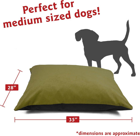 Majestic Pet Rectangle Medium Dog Bed, Washable Non-Slip Comfy Pet Bed, Dog Crate Bed, Medium Breed 35 x 28 Inch, Villa
