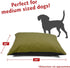 Majestic Pet Rectangle Medium Dog Bed, Washable Non-Slip Comfy Pet Bed, Dog Crate Bed, Medium Breed 35 x 28 Inch, Villa