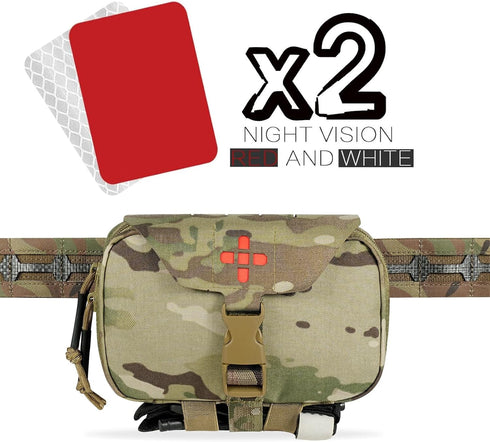 Immediate Ifak Pouch-Rapid Deployment Tactical MOLLE Trauma Kit Pouches, Quick Release Tear-Off Medical First Aid Kit